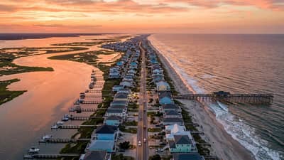 Topsail Beach waterfront